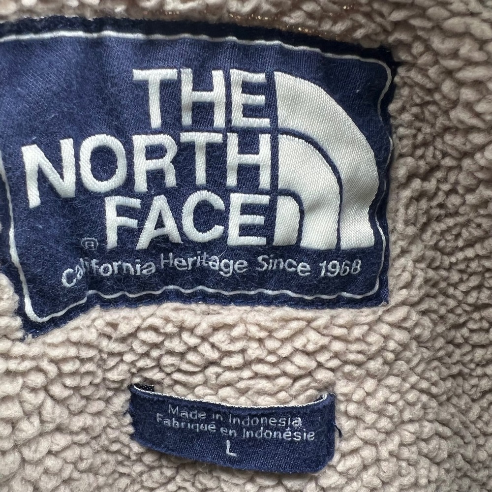 The North Face Campshire Sherpa Cozy Shirt Jacket Mens Large Green Plaid Flannel - Picture 7 of 9